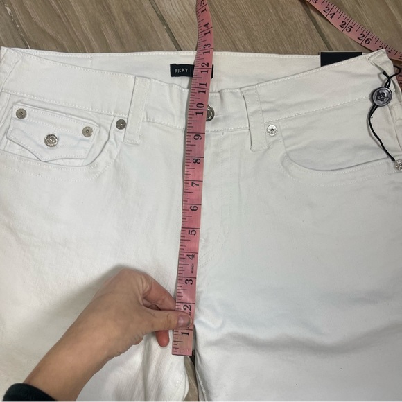 TRUE RELIGION Men White Jeans Ricky Relaxed Straight Pants 34"x32" NWT $179 - Picture 10 of 11
